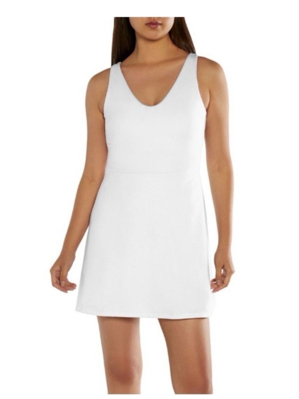GAPFit Active tank dress skort white XL new without tags padded bra & shorts